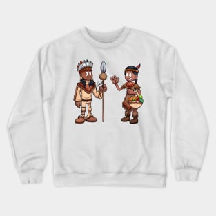 Native American Man And Woman Crewneck Sweatshirt